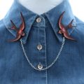 swallow collar brooch