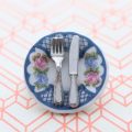 Plate knife fork brooch