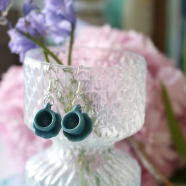 Teacup Drop Earrings-Plain... Teacup Drop Earrings-Plain...