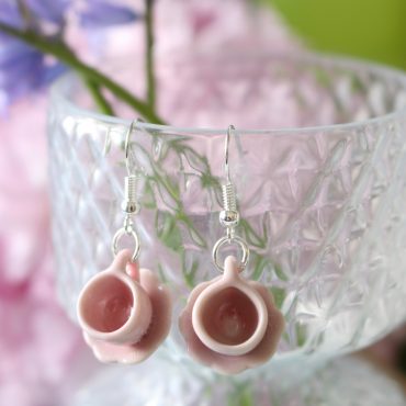 Teacup Drop Earrings-Plain... Teacup Drop Earrings-Plain...
