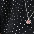 Plain pink teacup Necklace