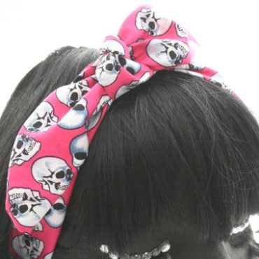 Retro Headscarf-Pink Skull... Retro Headscarf-Pink Skull...