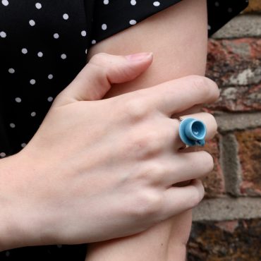 Blue Teacup Ring Blue Teacup Ring