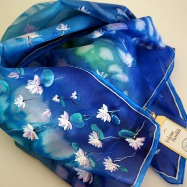 Waterlilies Silk Scarf/Shawl Waterlilies Silk Scarf/Shawl