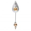 Aura Circle Pendant with Gold Filled Bead Necklace