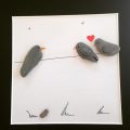We met online, Pebble Art
