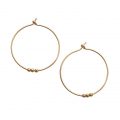 Beaded Gold Hoop Earrings, A Box for my Treasure