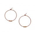 Beaded Rose Gold Hoop Earrings, A Box For My Treasure