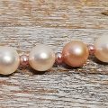 Three toned freshwater pearl necklace