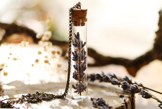 Dried Lavender Pendant