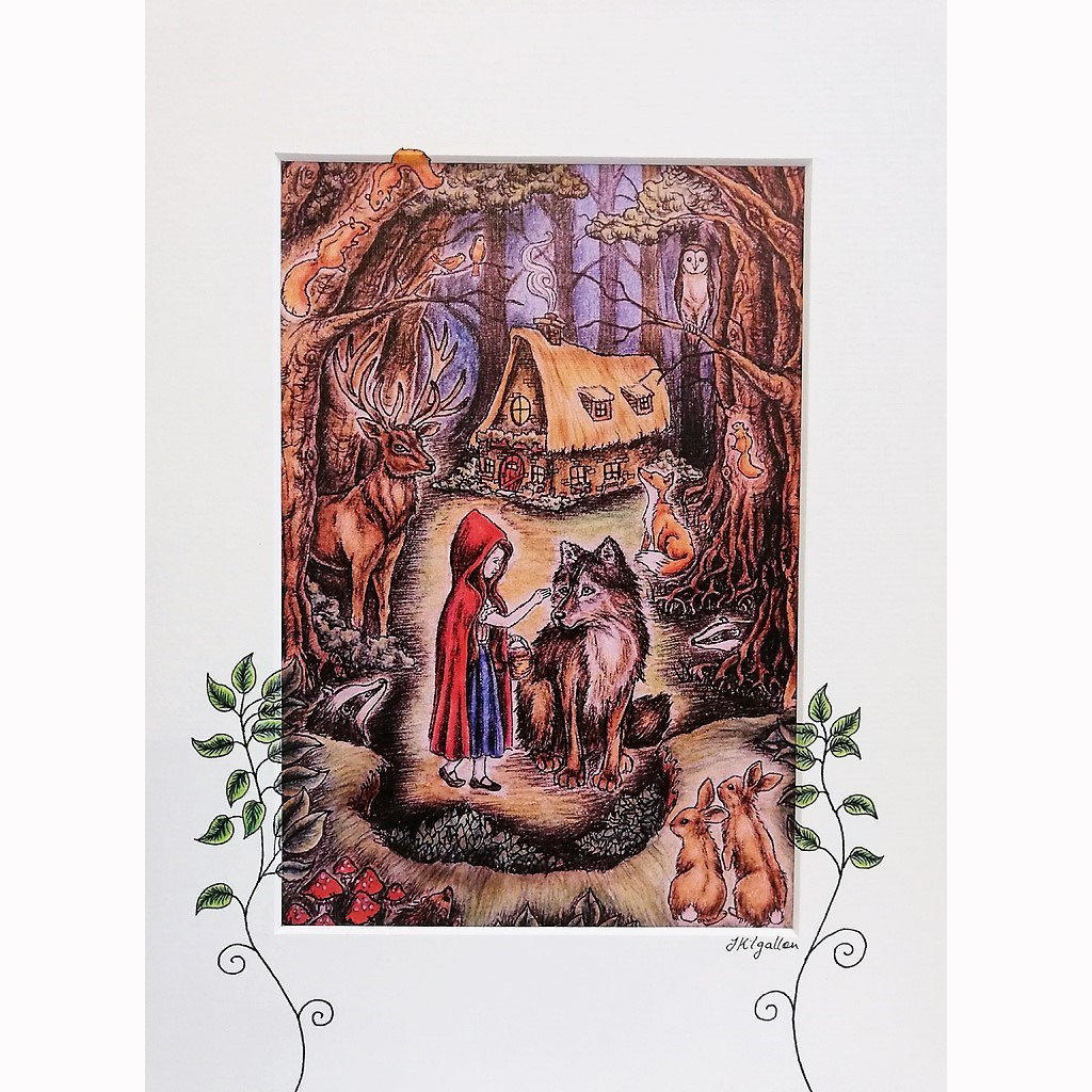 Little Red Riding Hood Print by jenni Kilgallon