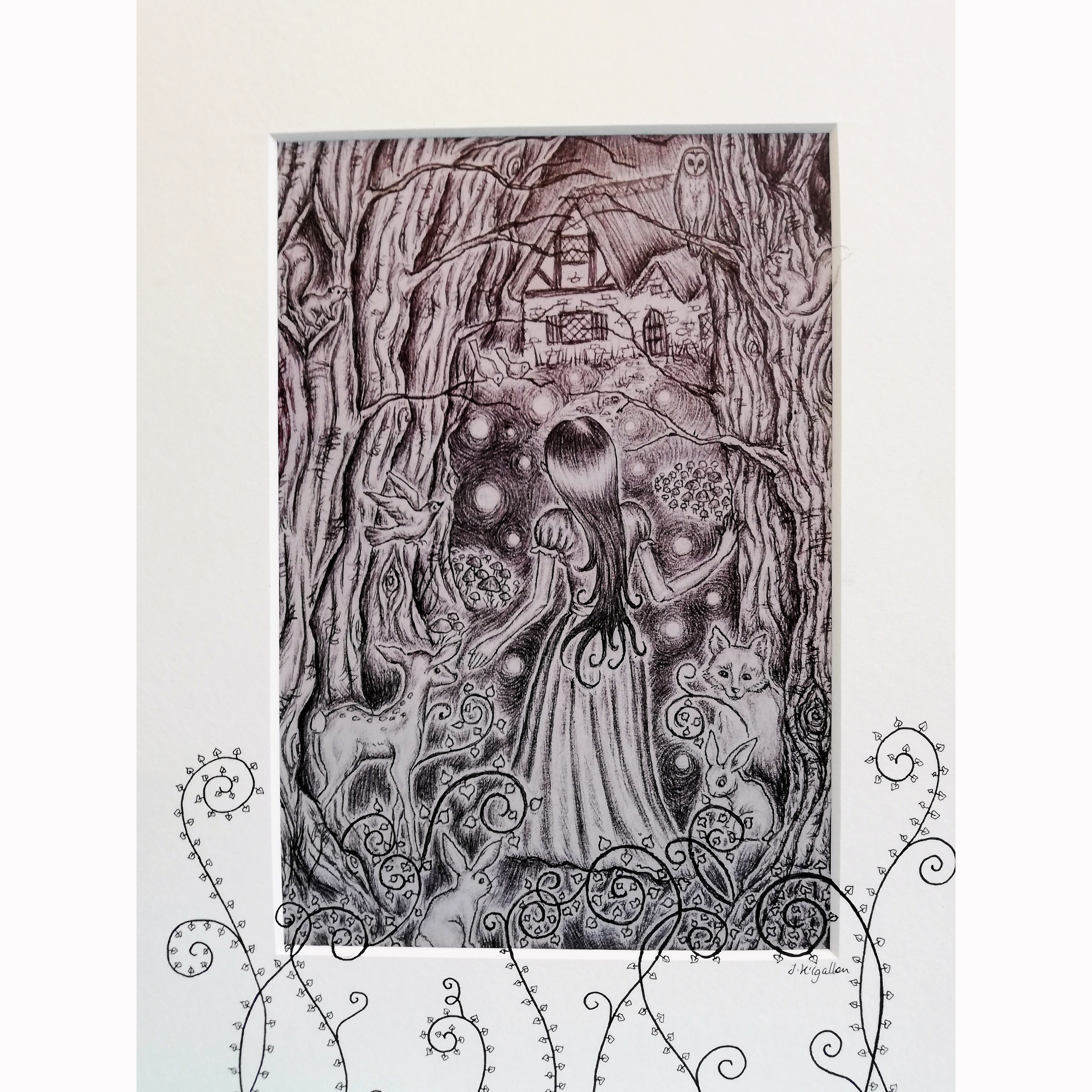 Snow White Print by Jenni Kilgallon