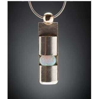 Moonstone BBar Silverstone Dimensions Pendant, Necklace