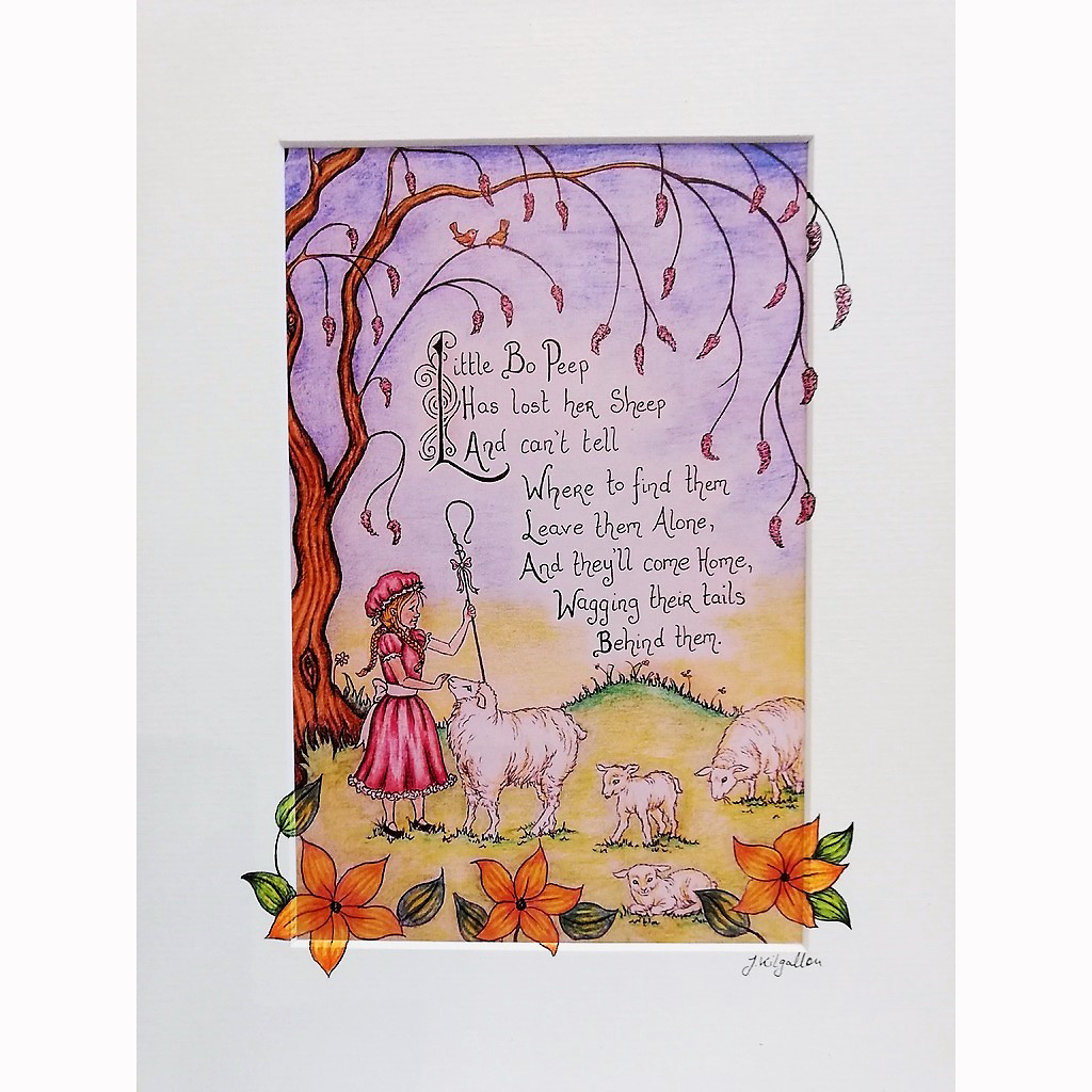 Little Bo Peep Print by Jenni Kilgallon