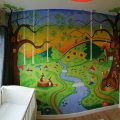 Hand Painted Childs Mural Woodland Animals