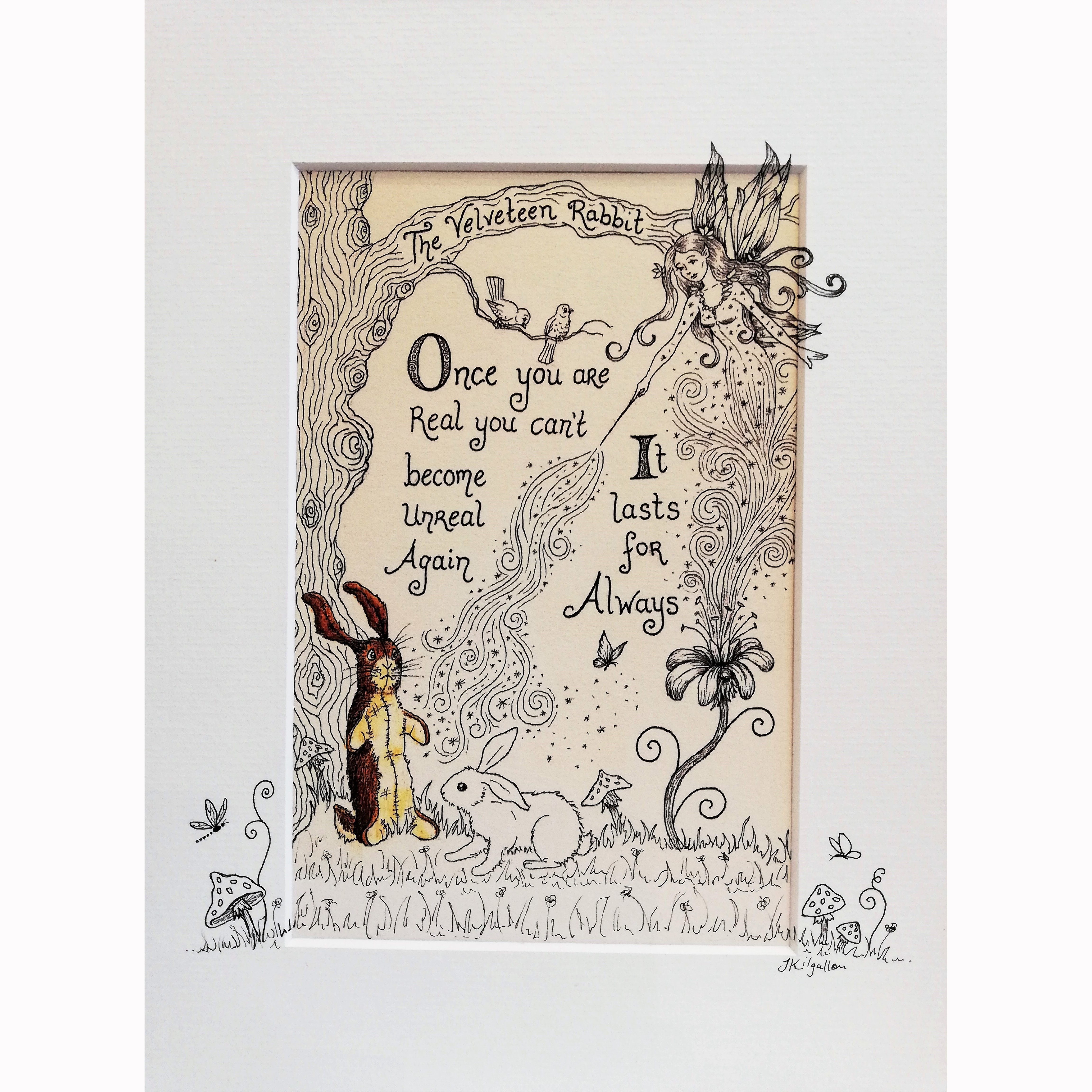 The Velveteen Rabbit Print by Jenni Kilgallon