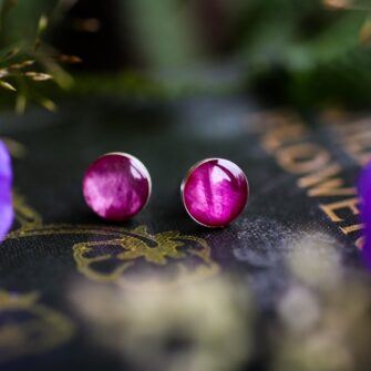 Ruby Robin Petal Stud Earrings