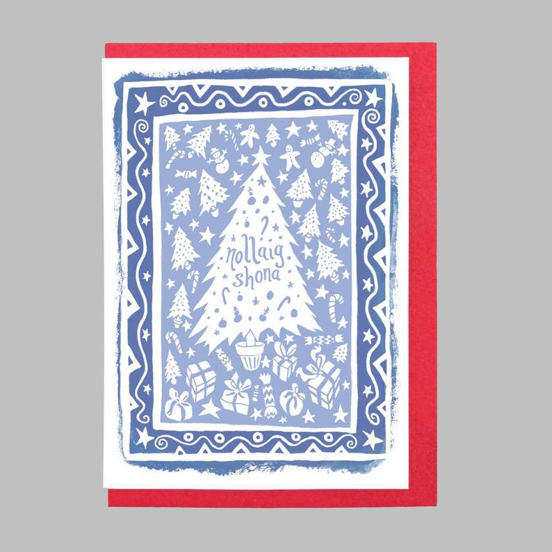 Mireog Irish Christmas Card