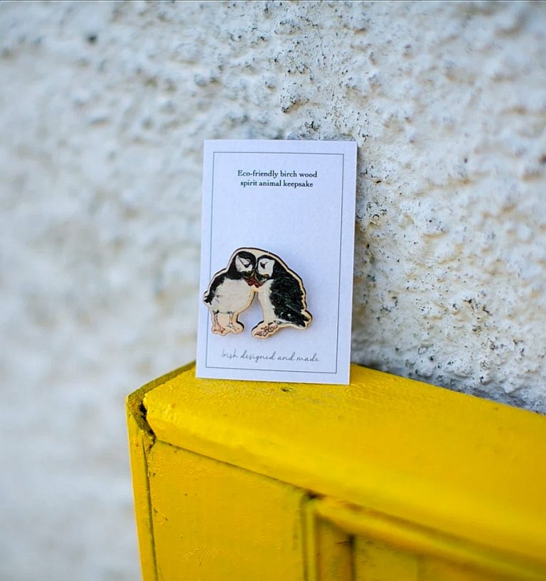 Puffin Wooden Brooch Puffin Wooden Brooch