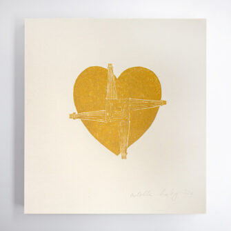 St Brigids cross heart Print by Hearts in Ireland