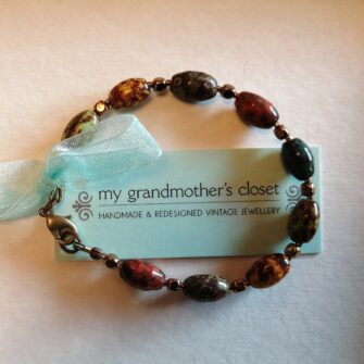 Vintage Venetian Scottish Agate Bracelet