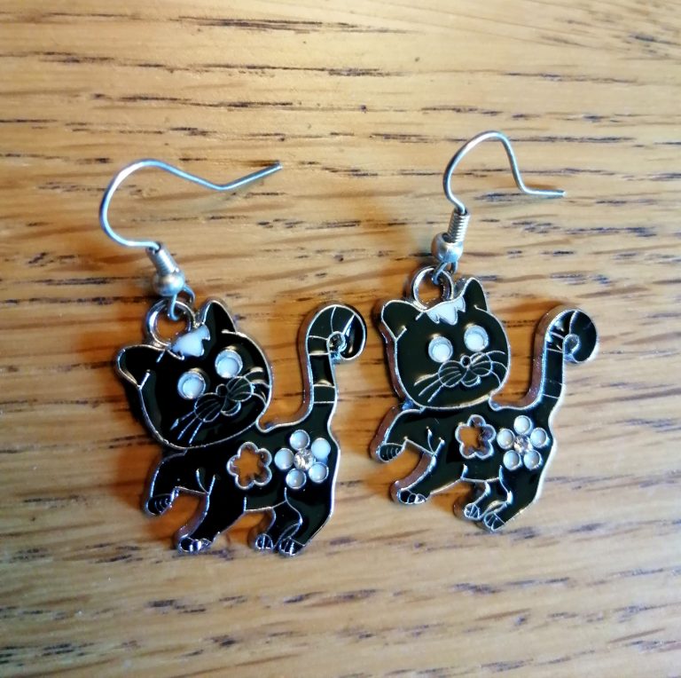 Black Cat Earrings