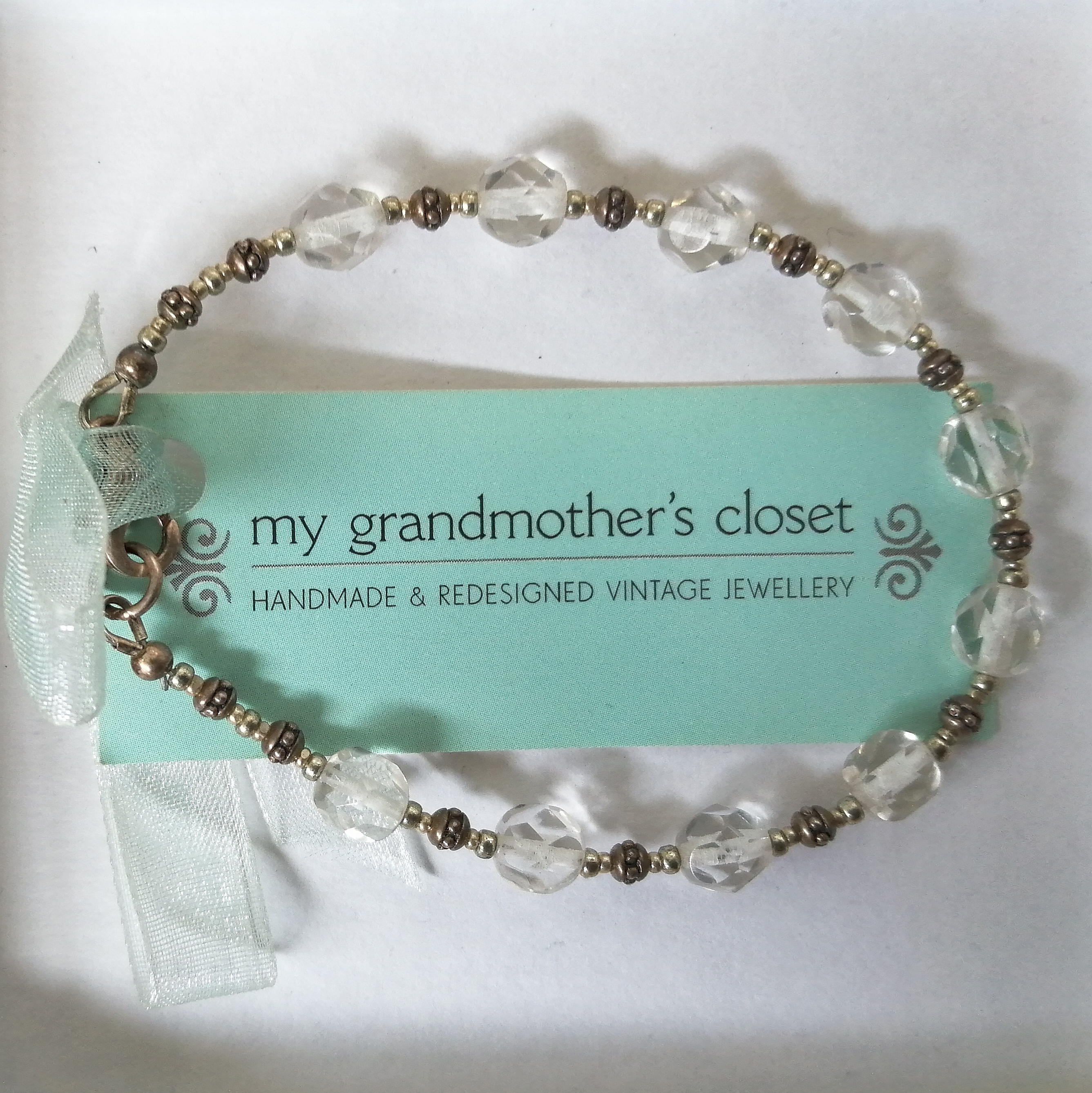 Clear Vintage Crystal Bracelet