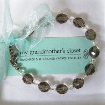 Vintage Smokey Crystal Bracelet