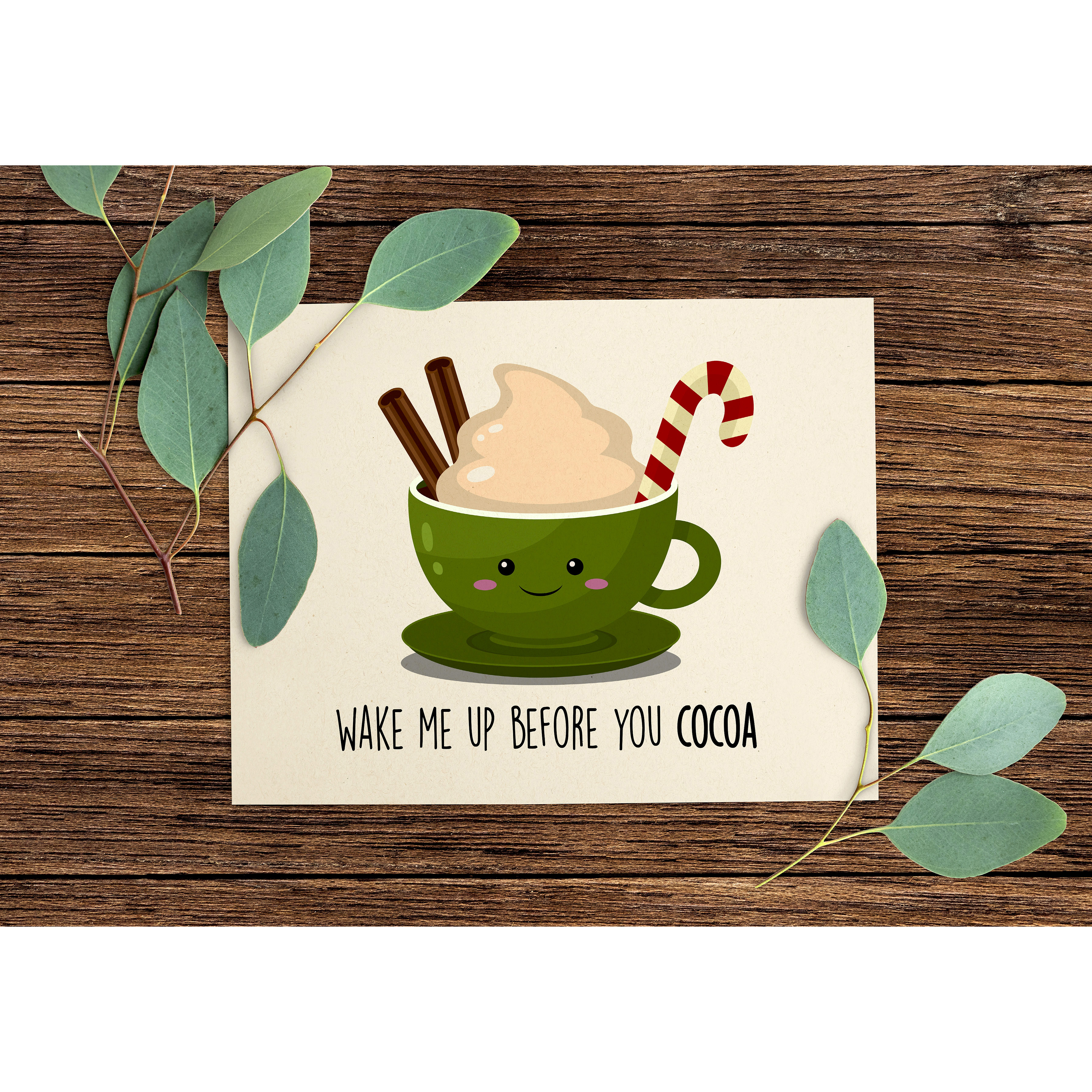 Cocoa Christmas Card by Sarah Bevan