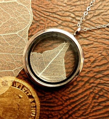 Skeleton Leaf Locket