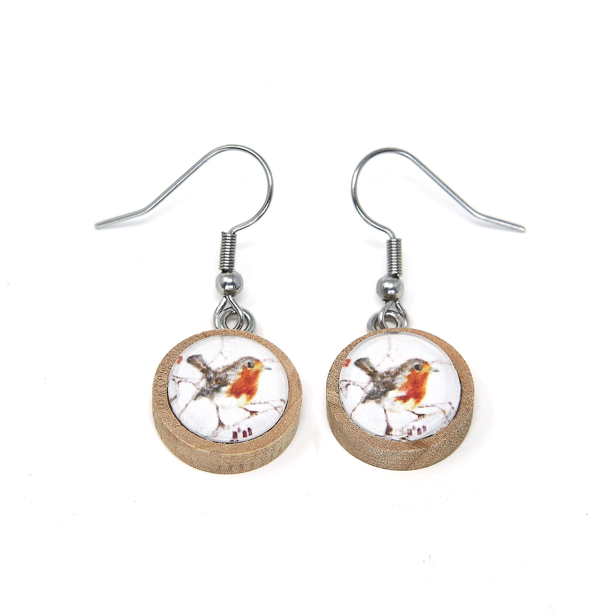 Red Robin Earrings by the Wild Felter