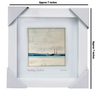 Poolbeg on a Grey Day - Small Framed Print