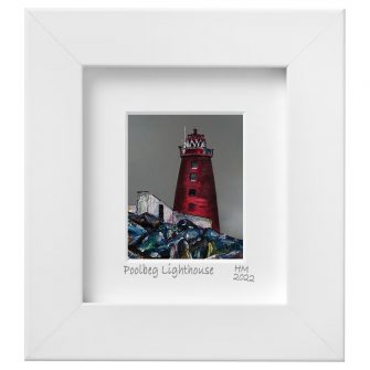 Poolbeg Lighthouse Framed Print by Helen Mathews