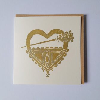 Roscrea Brooch Heart Card