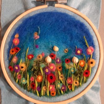 Flower Meadow Needle Felt Art