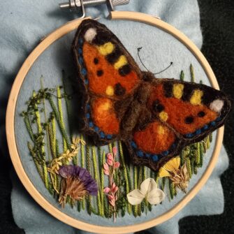 Felted Butterfly Art