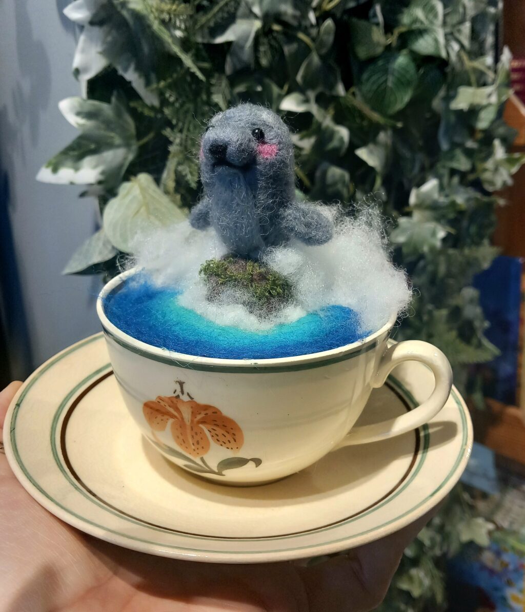 Needle Felting Workshop with Jenni Kilgallon - Seal in Sea Cup